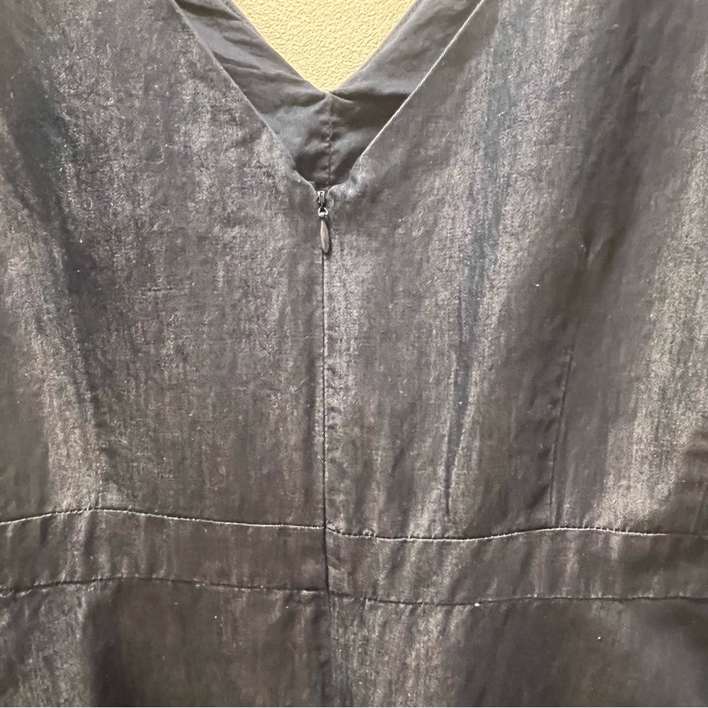 GAP Stylish Classy Sleeveless V-Neck& Back Denim Jumper Dress, Sz 14, Dark Wash - Picture 4 of 7